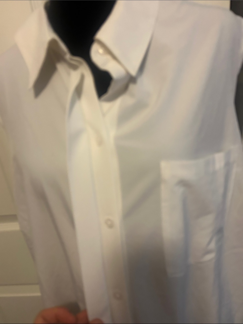 Athleta Cream Sleeveless Button-Front Tunic Top - Picture 4 of 5
